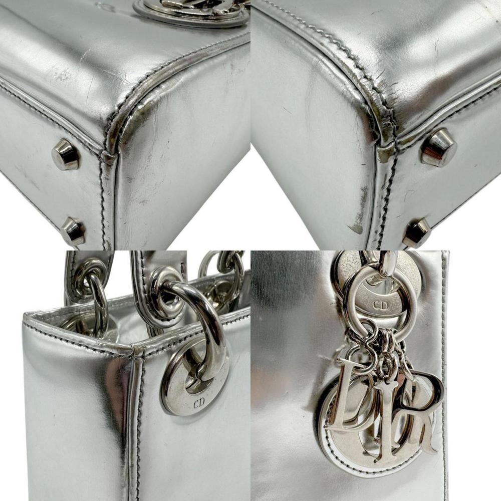 CHRISTIAN DIOR Silver Leather Shoulder Bag - Picture 3 of 5